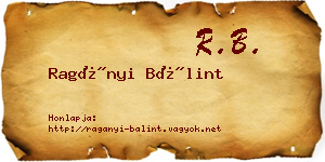Ragányi Bálint névjegykártya