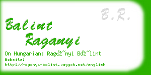 balint raganyi business card